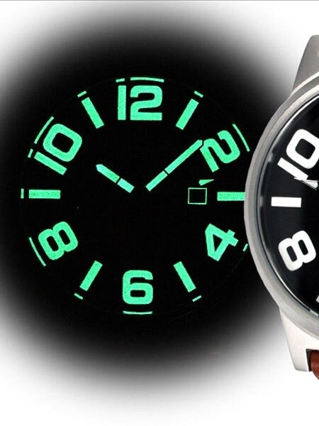 Aeromatic 1912 Automatic XL Size Military Watch with Black Dial, Onion Crown #A1361