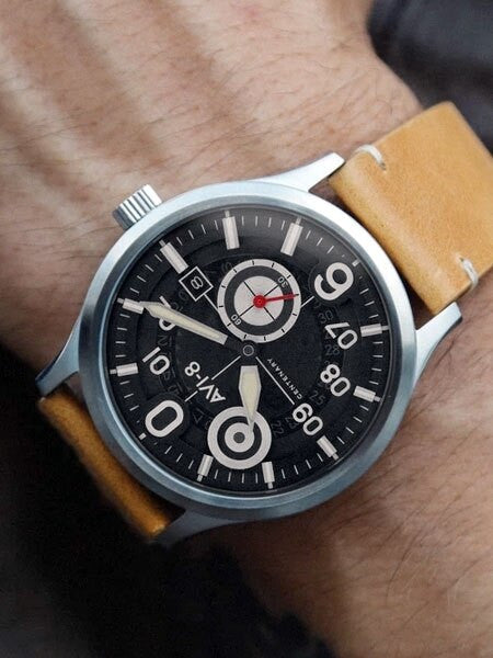 AVI-8 21-Jewel Automatic 1960's Styled Centenary Flyboy #AV-4060-01