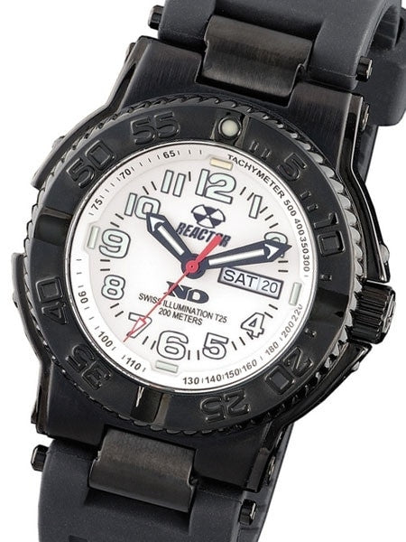Reactor Trident 200 Meter Dive Watch with Never Dark Illumination, Black SS Case #59805