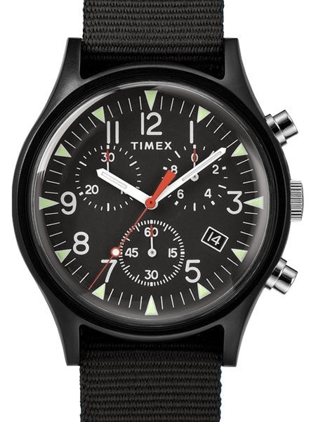 Timex 40mm MK1 Quartz Chronograph with Black Dial and INDIGLO Night-Light #TW2R67700VQ