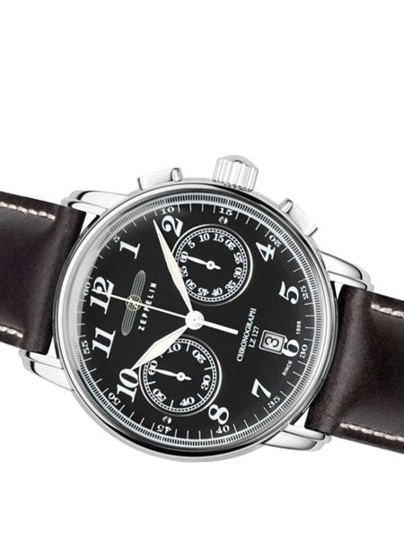 Graf Zeppelin LZ 127 Quartz Chronograph Watch with Black Dial #7678-2