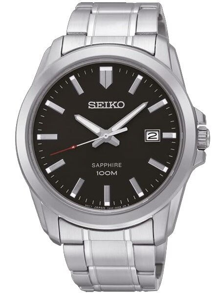 Seiko Neo Classic Quartz Watch with Sapphire Crystal and Stainless Steel Bracelet #SGEH49