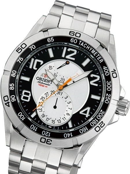 Planet Orient 21-Jewel Automatic with Power Reserve and Stainless Steel Bracelet #FM00001S