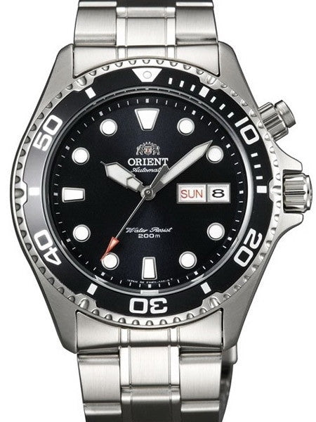 Scratch and Dent - Orient Black Ray 21-Jewel Automatic Dive Watch on a Bracelet #CEM65008B-SND6