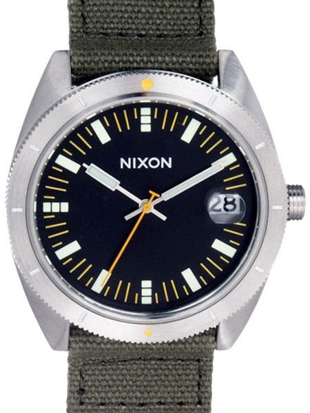 Nixon Rover Il Quartz Watch with Military Style Surplus Green Canvas Strap #A355-1089
