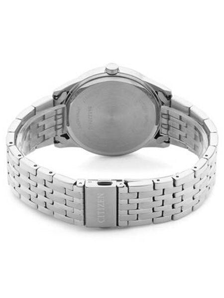 Citizen Quartz Dress Watch with Vibrant Black Dial and SS Bracelet #BI5000-87E