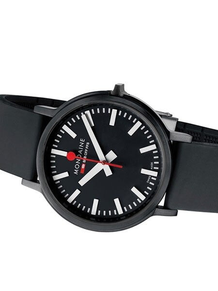 Mondaine Railways Stop2Go Swiss Quartz Watch with a 41mm Black PVD Case, Sapphire Crystal #A512-30358-64SPB
