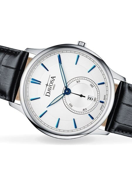 Davosa Flatline Quartz Watch with a 60 Second Sub-Dial and a White Dial #16248315