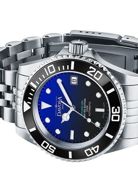 Davosa USA Limited Edition 40mm Ternos Ceramic Automatic Dive Watch with Faded Blue Dial #16155599