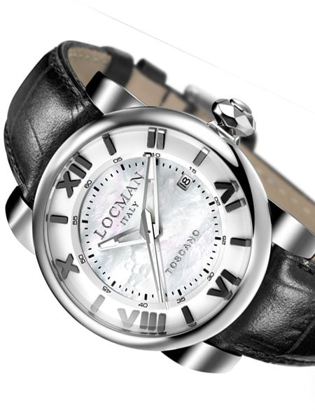 Locman Toscano Collection 100 Meter Automatic Watch with 42mm Stainless Steel Case #0590V12-00MWPSA