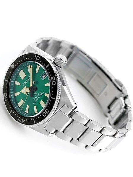 Seiko L.E. Prospex Automatic Dive Watch with Green Dial and Stainless Steel Bracelet #SBDC059