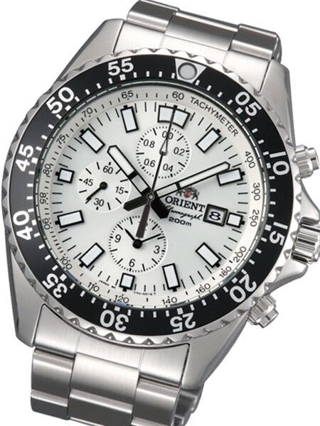 Scratch and Dent - Orient Captain Quartz Sport Chronograph with Stainless Steel Bracelet  #TT11003W