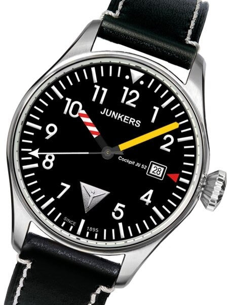 Scratch and Dent - Junkers Cockpit JU52 Series Pilot Watch with Aviator Instrument Hands #6144-3