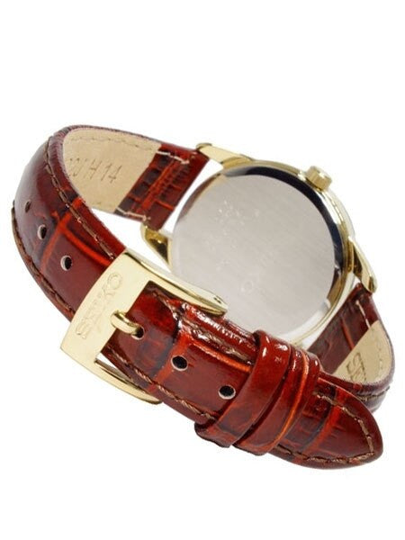Seiko Two-Tone Women's Solar Dress Watch with Easy to Read Black Hands and Markers #SXGA02