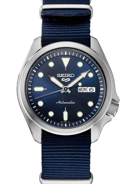 Seiko 5 Sports 24-Jewel Automatic Watch with Blue Dial and Band #SRPE63