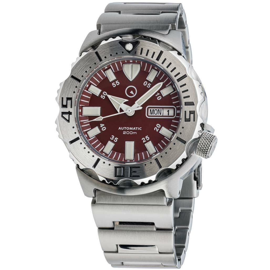 Islander Red Dial Automatic Dive Watch with AR Double Dome
