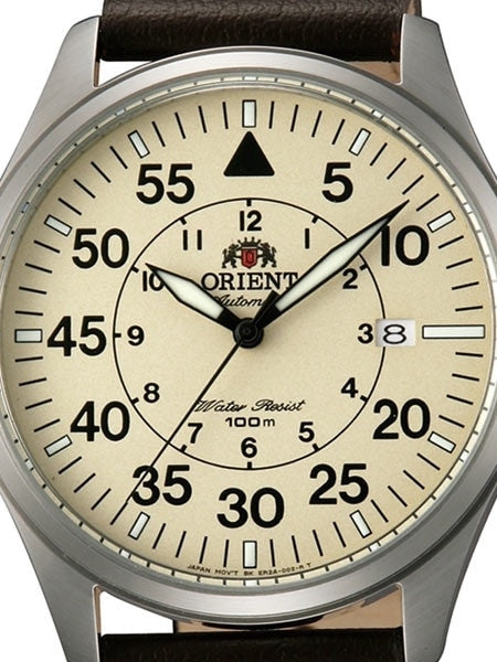 Orient 21-Jewel Automatic Aviator Flight Watch with Brown Leather Strap #ER2A005Y