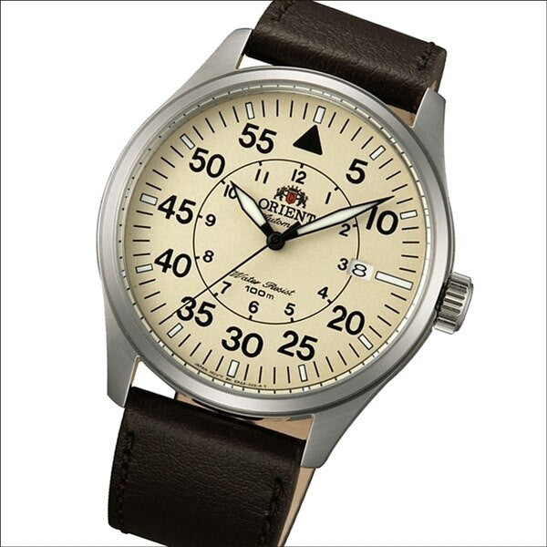 SCRATCH AND DENT - Orient 21-Jewel Automatic Aviator Flight Watch with Brown Leather Strap #ER2A005Y