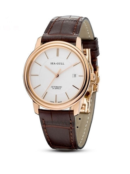 Sea-Gull 38mm Automatic Slim Dress Watch with Sapphire Crystal #M201SG