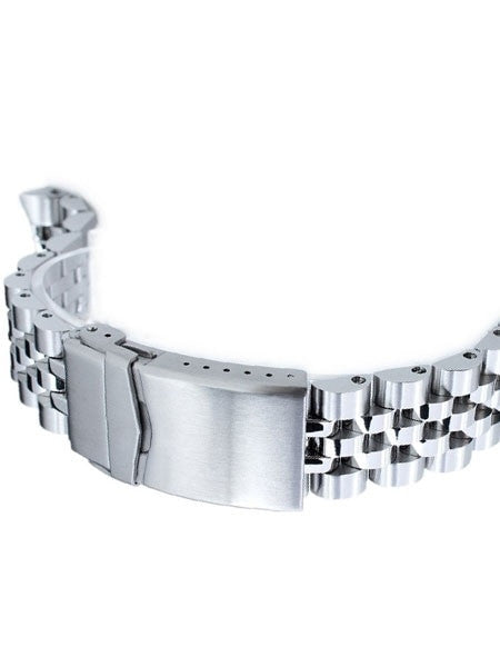 Strapcode 22mm ANGUS-J "Louis" 316L Stainless Steel Watch Bracelet for Seiko SKX007, V-Clasp #SS221820B059