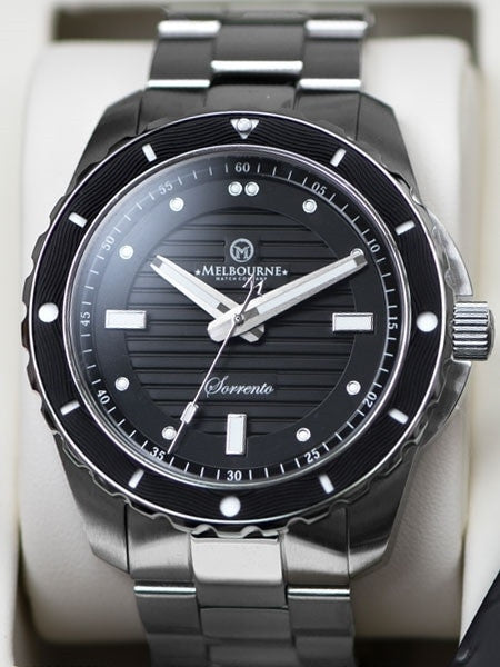 Melbourne Sorrento 200 Meter Automatic Dive Watch with Black Dial, Black Bezel #SO.42.A.3HN.01