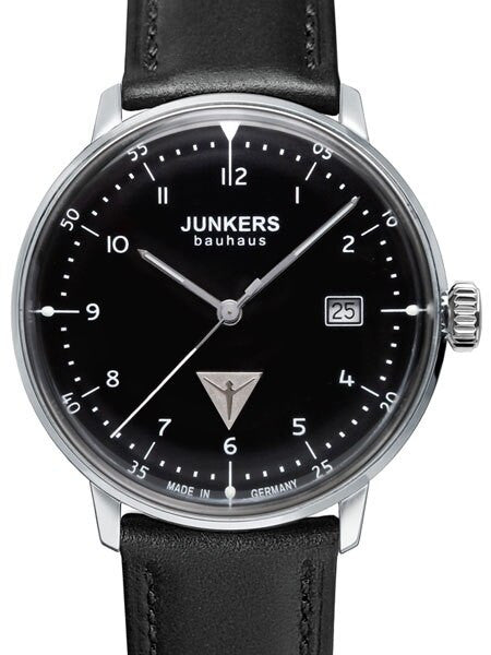 Junkers Bauhaus Swiss Quartz Watch with Domed Hesalite Crystal