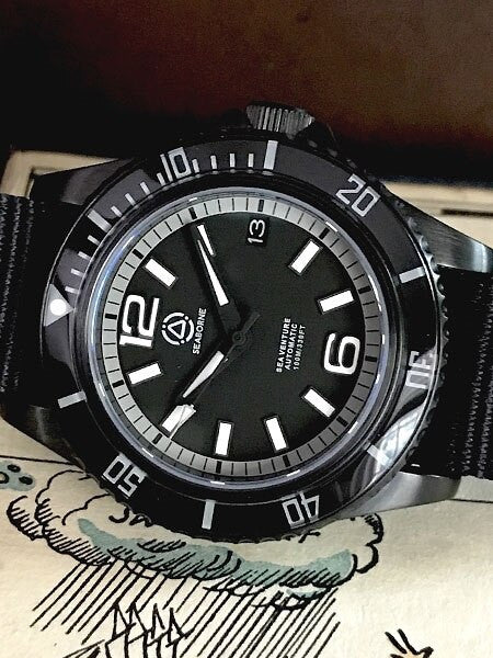 Seaborne Sea Venture 100-Meter Automatic Dive Watch with a 41mm Case and an AR Sapphire Crystal #SB-SV-004-TAC