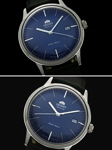 Orient V3 Automatic Dress Watch with Blue Dial, Applied Silver Hour Markers #ER2400LD