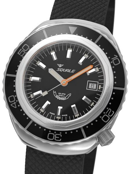 Squale 1000 meter Professional Swiss Automatic Dive watch with Sapphire Crystal #2002BK-R