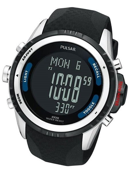 Pulsar Digital Tech Meter Watch with Altimeter, Barometer, and Thermometer functions #PS7001