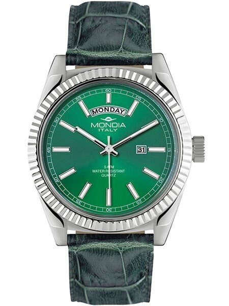 Mondia Madison Quartz Dress Watch with Green Dial #MI756SS-04GR-CP