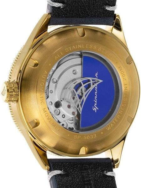 Spinnaker Cahill Automatic Dive Watch with 43mm Goldtone Case #SP-5033-06