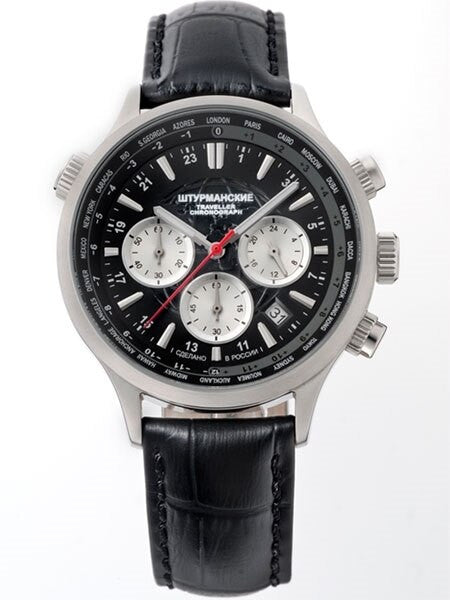 Sturmanskie Traveler Quartz Chronograph Watch with 24-hour Sub-Dial #3385877