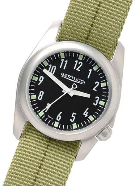 Bertucci Ventara Stainless Steel Field Watch with a DX3 Nylon Strap #11074