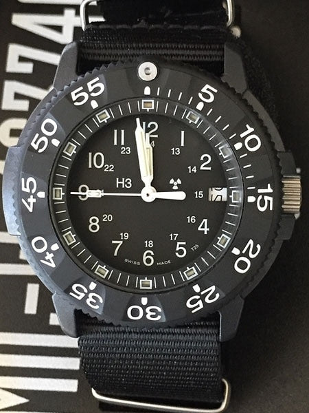 Traser Code Green Watch with Green Tritium Illumination and Black Nylon Strap #106105