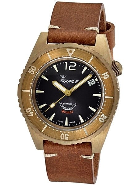 Squale 500 meter Professional Swiss Automatic Dive watch with Bronze Case #1521BR-026-G
