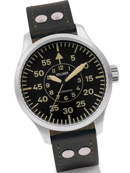 Vollmer Vintage Type B, 47mm Swiss Automatic Aviator Watch with Sapphire Crystal #V3H143