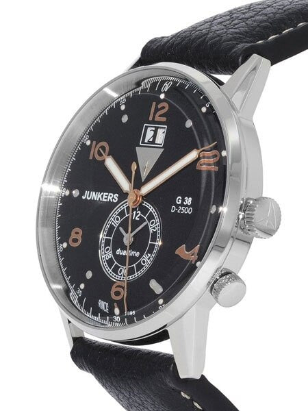 Junkers G38 Big Date, Dual Time Watch with Two Crowns #6940-5