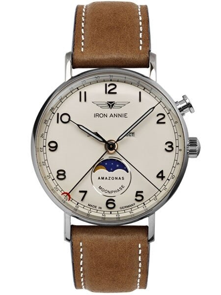 Iron Annie Amazonas Impression Calendar Watch with Moonphase #5976-5