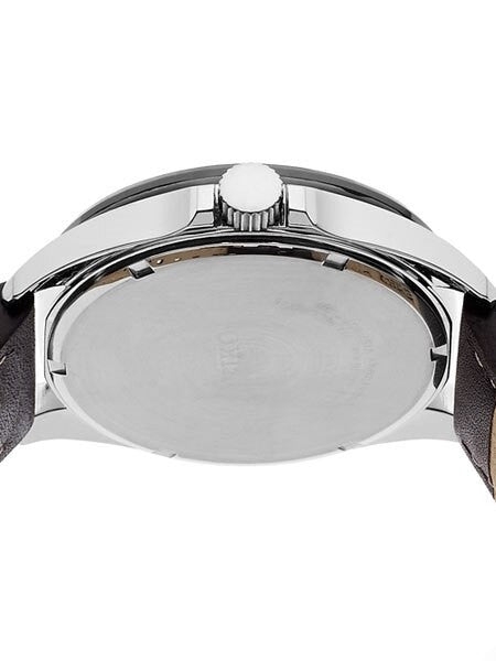 Seiko Solar Watch with 43mm Stainless Steel Case and Leather Strap #SNE487