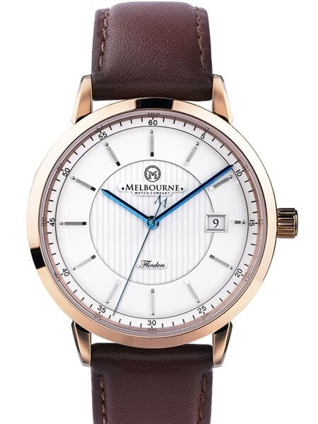 Melbourne Flinders Swiss Automatic Dress Watch with White Dial, Sapphire Crystal #FL.40.A.3HD.06