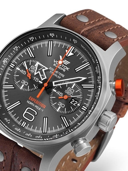 Vostok-Europe Expedition North Pole Chronograph with 47mm Titanium Case #595H298