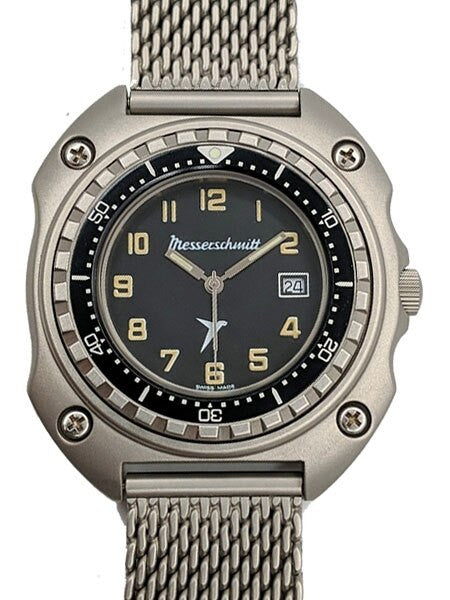 Messerschmitt 43mm Sand Blasted Case with Uni-Directional Bezel #ME2040-MIL
