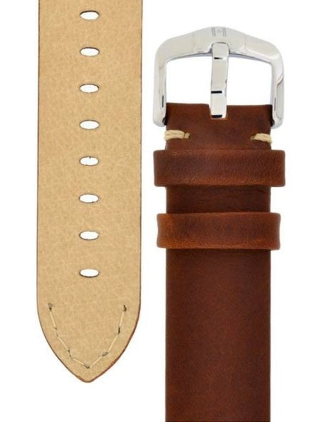 Hirsch Ranger Gold Brown Barrel-Dyed Leather Watch Strap #054020-70