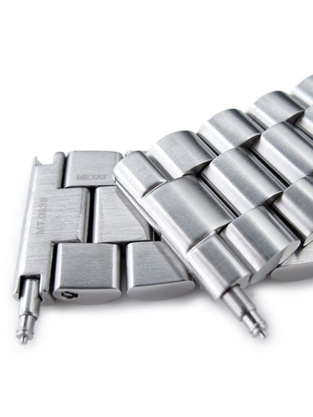 Strapcode 22mm Endmill Stainless Steel Watch Bracelet, Straight End #SS221803B033S