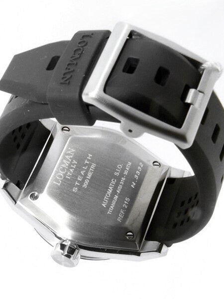 Locman Stealth 300 Meter Automatic Dive Watch with 46mm Stainless Steel and Titanium Case #215BKSTBKR