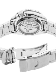 Seiko 5 Sports 24-Jewel Automatic Watch with Black Dial and SS Bracelet #SRPD55