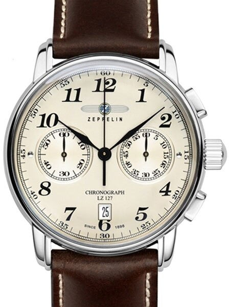 Graf Zeppelin LZ 127 Quartz Chronograph Watch with Creme Dial #7678-5