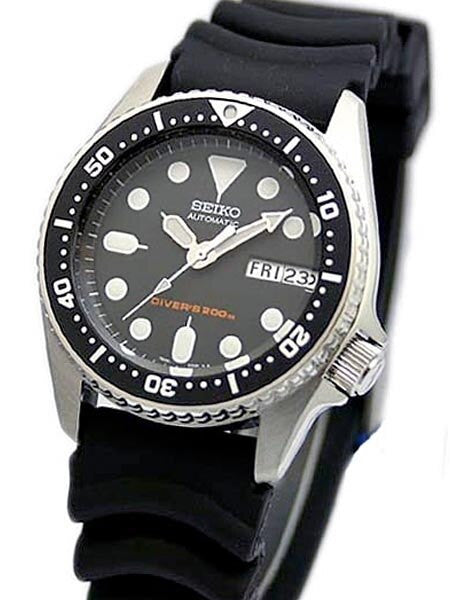 Scratch and Dent - Seiko Black 21-Jewel Automatic Dive Watch with Rubber Strap #SKX013K1 11