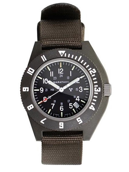 Marathon Swiss Made Quartz Military Navigator Pilot Watch with Tritium Illumination #WW194013SG
